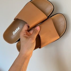 Bata Shoes Slides Sandals Genuine Leather VINTAGE